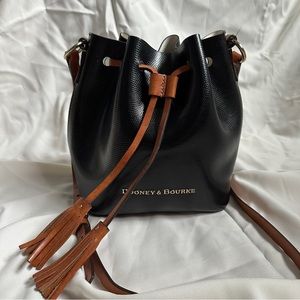 Dooney & Bourke Black and Brown Bucket Bag